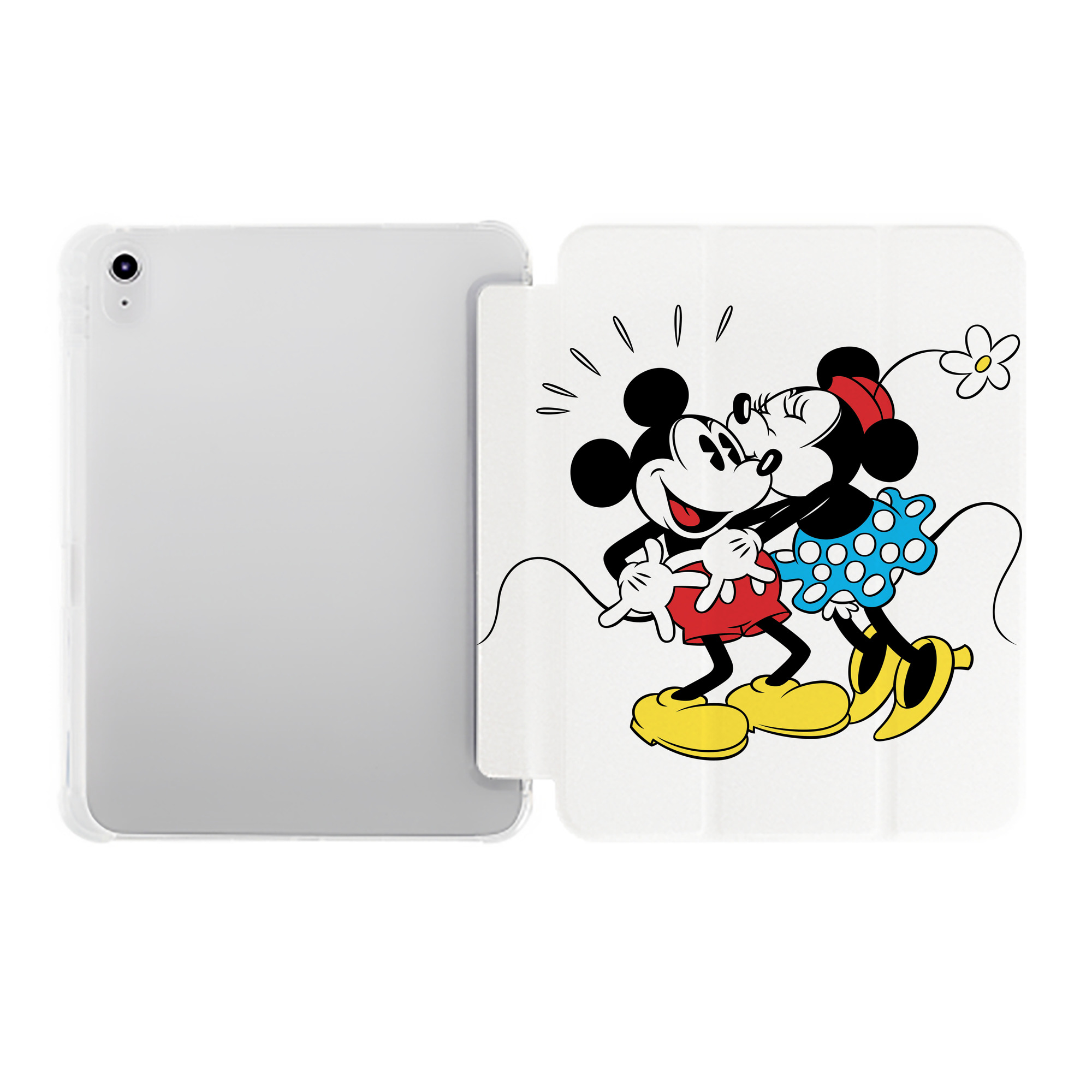 （画像用） ミッキーマウス Mickey Mouse IPad ケース ペン収納付き 三つ折りスタンド PUレザー×シリコン 対応機種9.5/10.5/10.9インチ